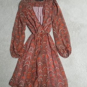 Print wrap dress ( nwot)